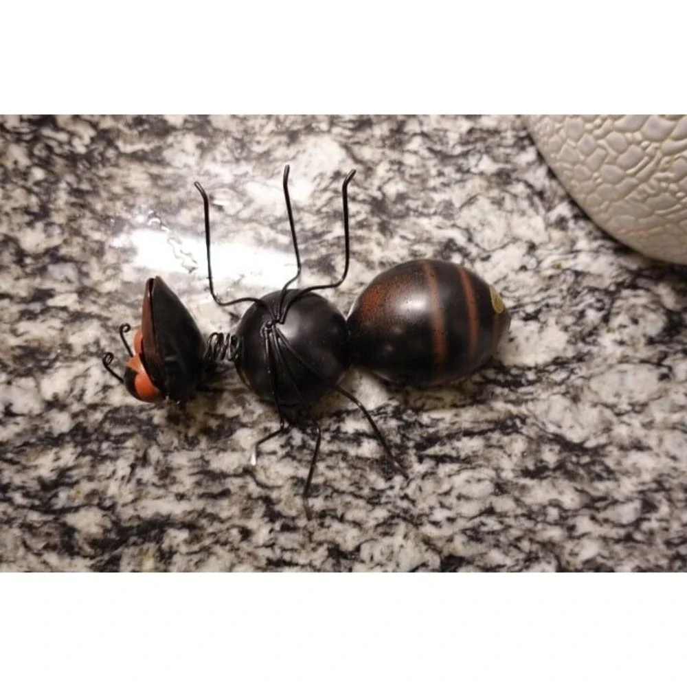 Ant Tea Light Candle Holders‎ Set of 3 Metal Black Orange Novelty Decor
